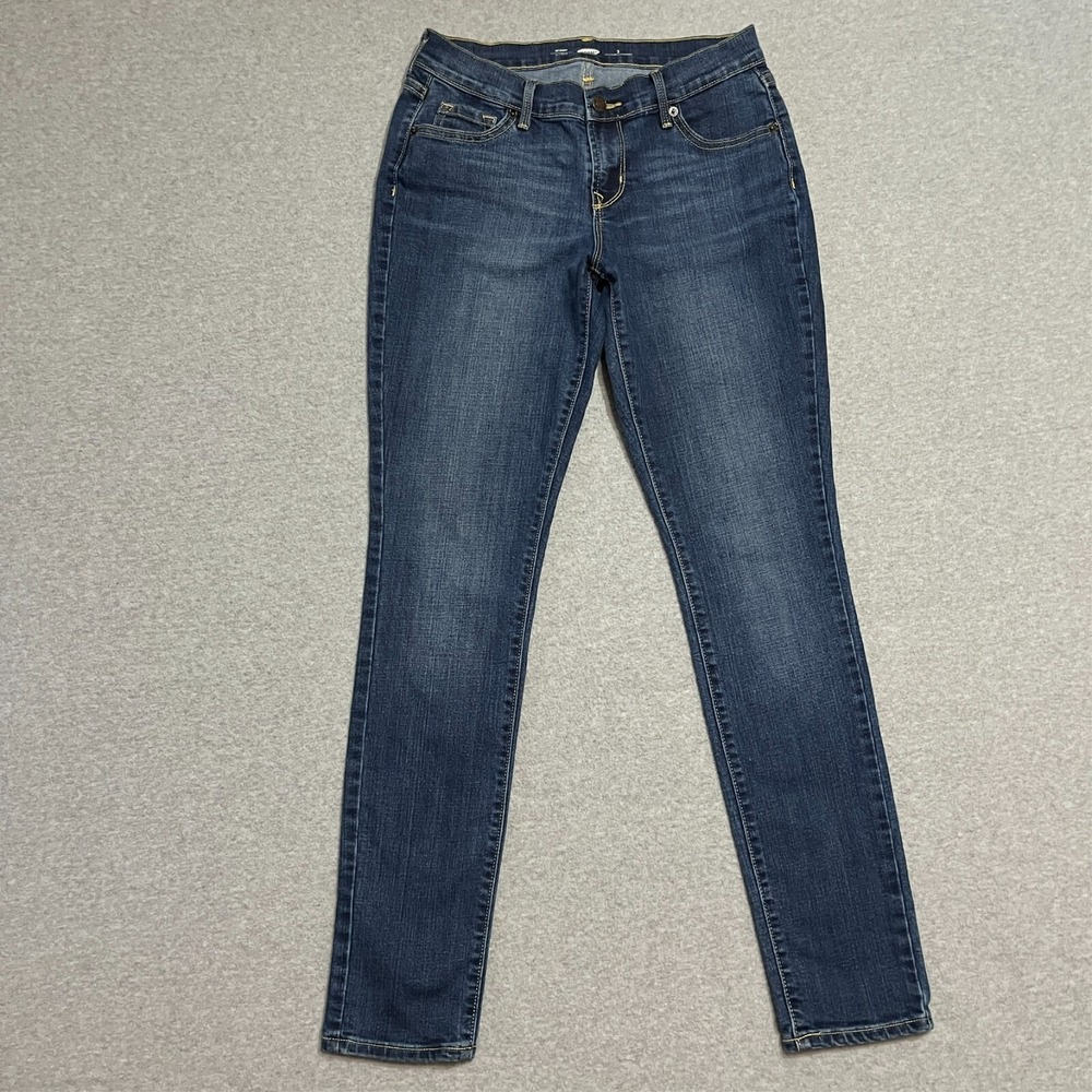 Old Navy Jeans Womens 2 Blue Skinny Mid Rise Preppy Faded Modern‎ Denim